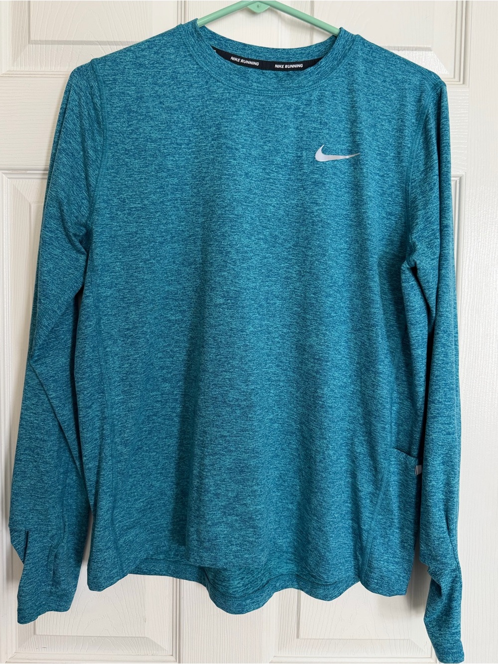 Nike Teal Heather Long Sleeve Running Tee